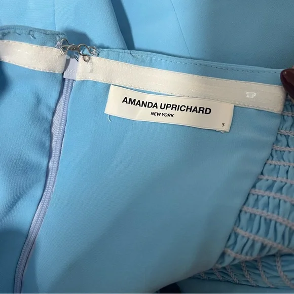 Amanda Uprichard Fae Romper Dress In Pacific Blue